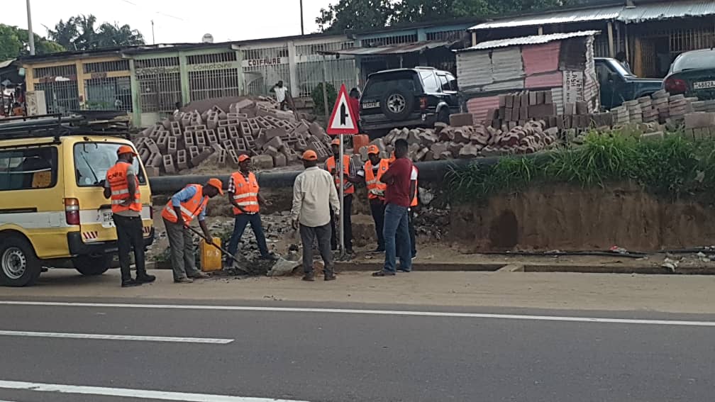 Kinshasa, cnpr, place, panneaux de signalisation, sur quelques artères