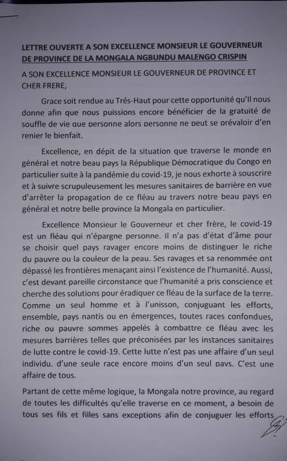 Mongala, vice gouverneur serge mongulu, appelle, gouverneur, ressaisissement