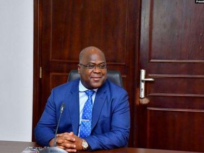 Félix Tshisekedi dans son ureau