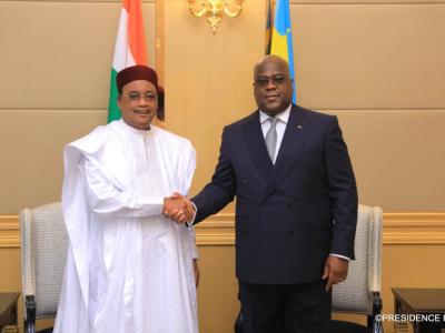 le président Mahamadou Issoufou et le président Félix Tshisekedi
