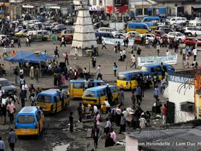 Embouteillage au rond point victoire à Kinshasa