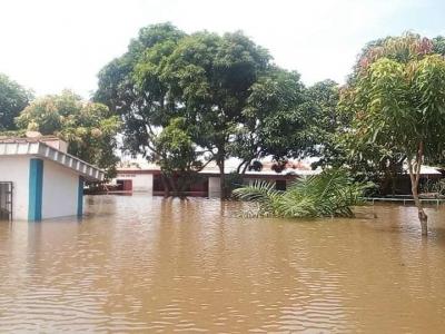 Inondations d'un batiment public au nord ubangi