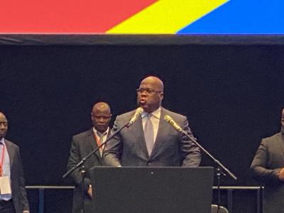 Félix Tshisekedi en plein discours 