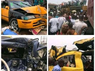 Quelques véhicules accidentés le 16 février dernier 