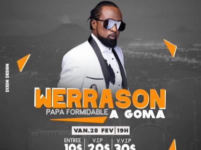 Affiche de Werrason pour son concert de goma 