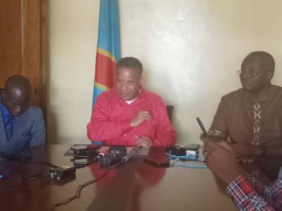 Jean Claude Muyambo en pleine conférence 