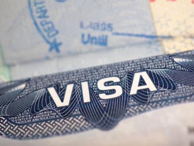 Un modèle de visa de l'ambassade américaine
