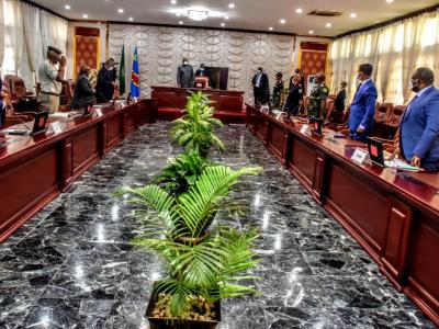 Félix Tshisekedi en pleine réunion de sécurité