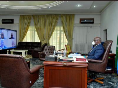 Président Félix Tshisekedi dans son bureau de l'OUA