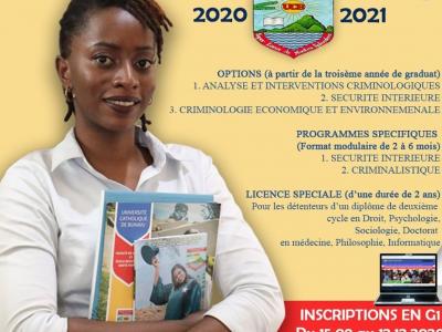Affiche de l'école de criminologie de Bukavu
