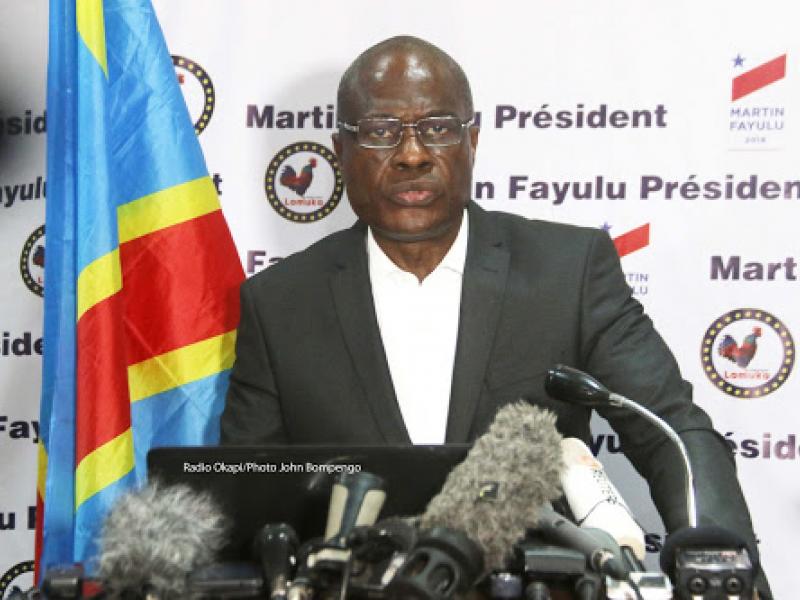 Martin Fayulu face à la presse