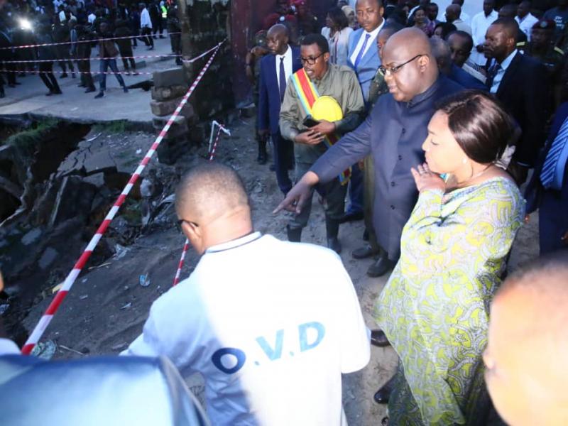 IMG 20191126 WA0171 - RD Congo: Félix Tshisekedi sur les lieux de l’éboulement à Kinshasa