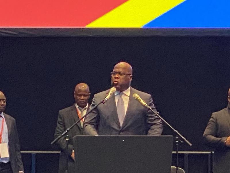 Félix Tshisekedi en plein discours 