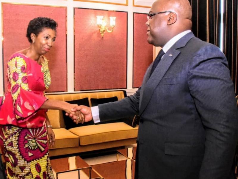 Jeanine Mabunda et Félix Tshisekedi