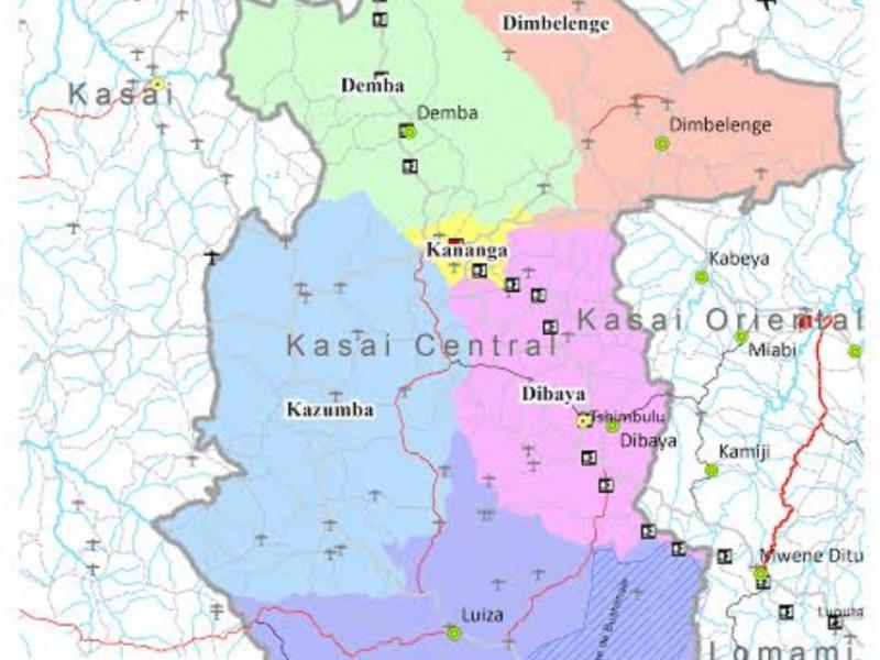 Carte de Kasaï Central
