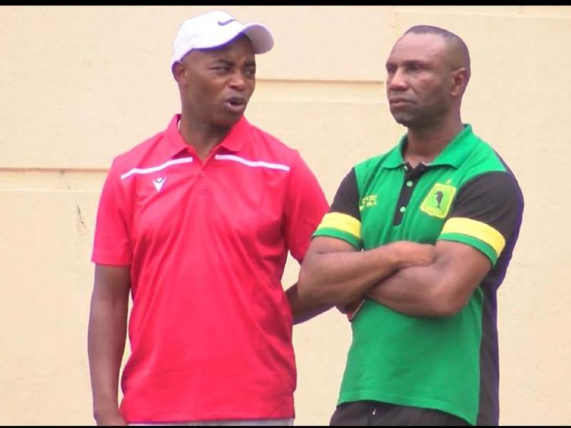 Florent Ibenge et l'entraîneur de dcmp 