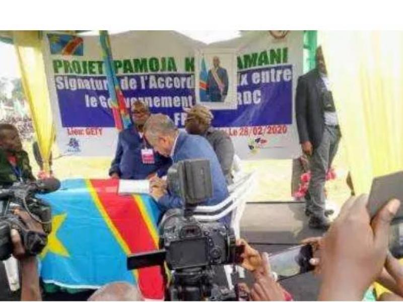 Signature du gouvernement congolais avec le FRPI