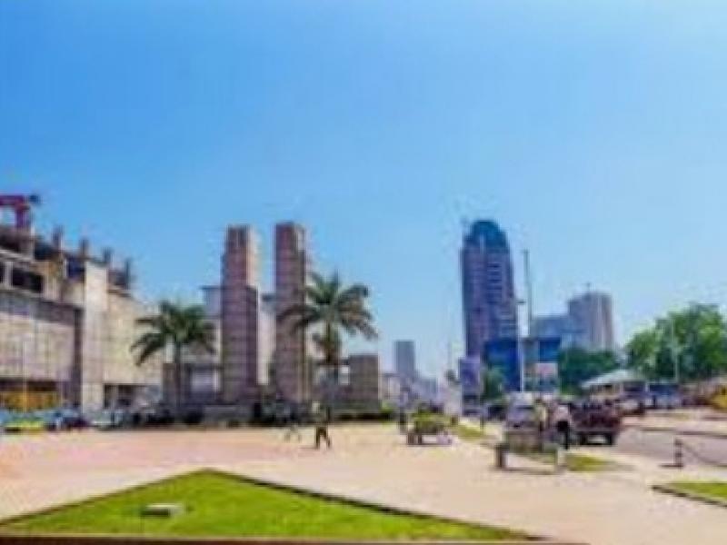 Place de la gare à Kinshasa