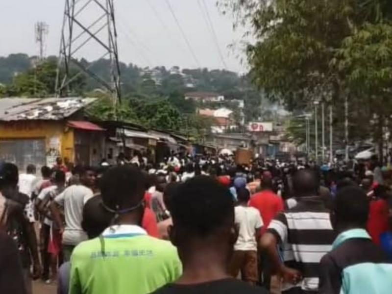 Un quartier populaire à Kinshasa pendant le confinement