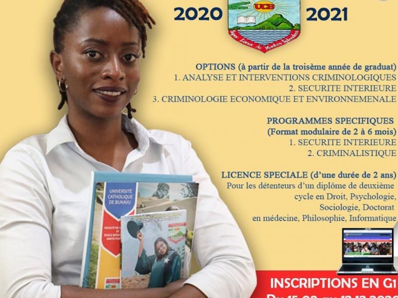 Affiche de l'école de criminologie de Bukavu