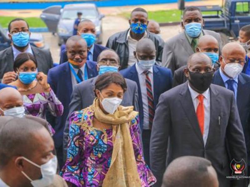 Jeanine Mabunda et quelques membres du FCC