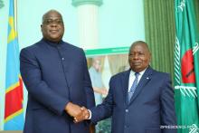 Félix Tshisekedi et Simon Kimbangu Kiangani à Nkamba 