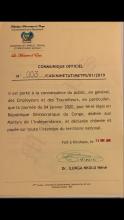 Communiqué du ministère de l'emploi,  du travail et prévoyance sociale 