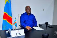 Félix Tshisekedi dans son bureau de travail