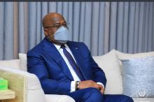 Félix Tshisekedi dans son cabinet de travail