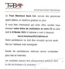 Avis de recrutement 