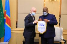 Tshisekedi et le président de la FIFA 