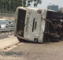 Bus Hyundai esprit de vie accidenté 